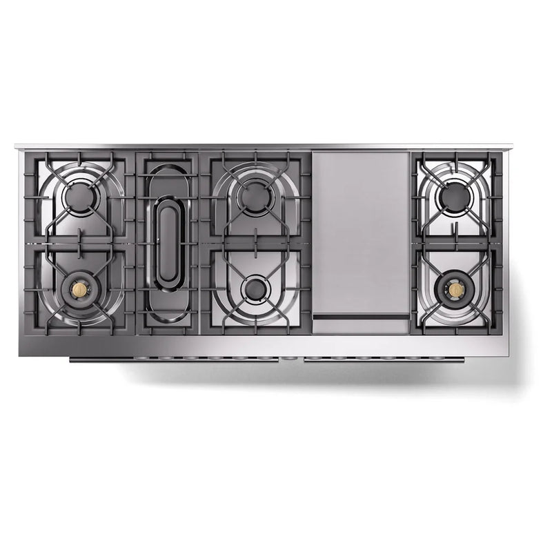 ILVE Professional Plus II 60" Dual Fuel Freestanding Range in Graphite Matte with Stainless Steel Trim, UP60FWMPMG