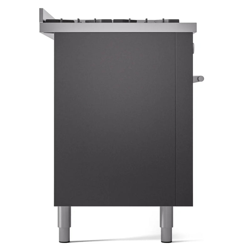 ILVE Professional Plus II 60" Dual Fuel Freestanding Range in Graphite Matte with Stainless Steel Trim, UP60FWMPMG