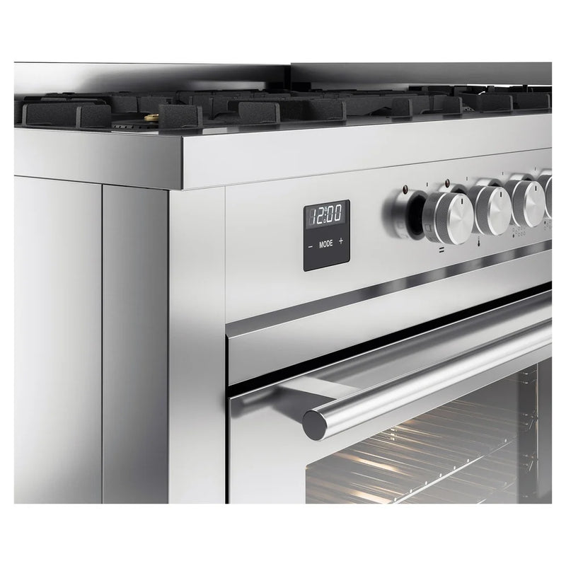 ILVE Professional Plus II 60" Dual Fuel Freestanding Range in Stainless Steel with Stainless Steel Trim, UP60FWMPSSLP