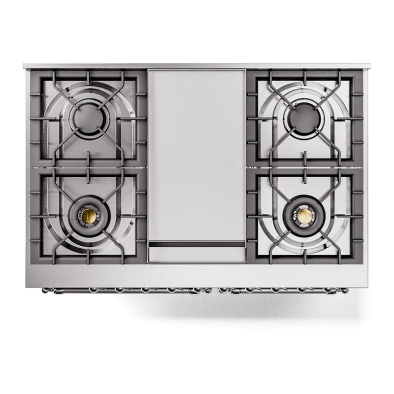 ILVE Nostalgie II 40" Dual Fuel Freestanding Range in Emerald Green with Chrome Trim, UPD40FNMPEGCLP