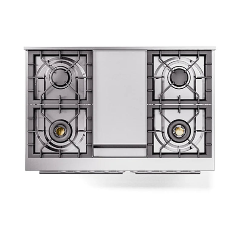 ILVE Professional Plus II 40" Dual Fuel Freestanding Range in RAL Color with Stainless Steel Trim, UPD40FQMPRA