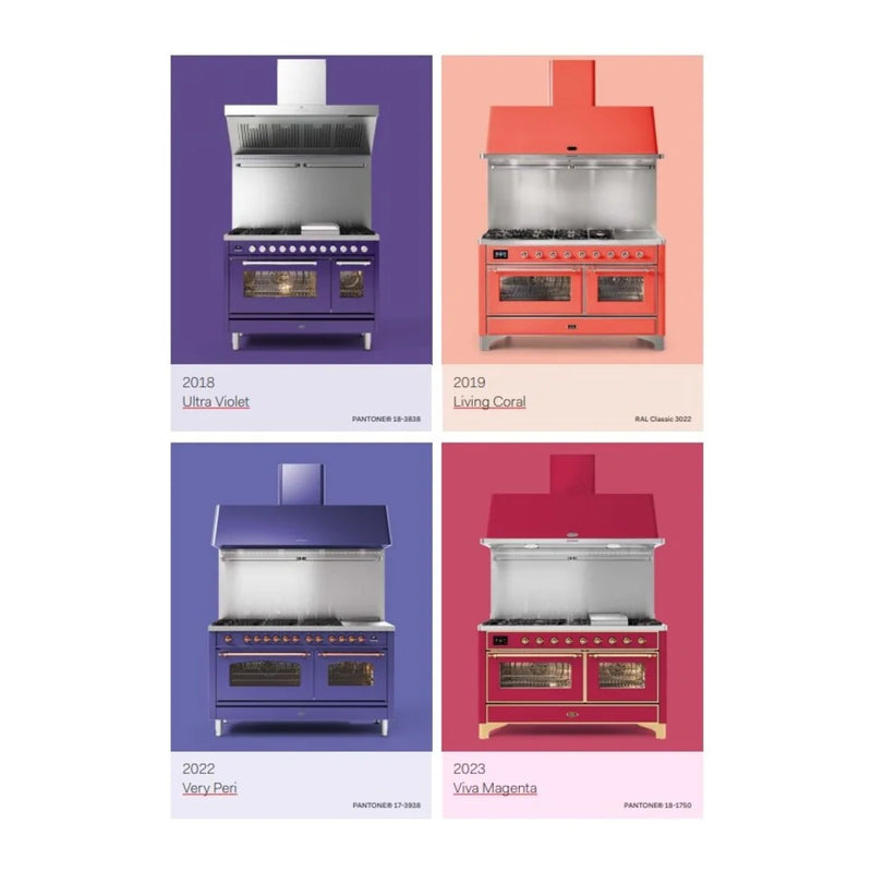 ILVE Professional Plus II 40" Dual Fuel Freestanding Range in RAL Color with Stainless Steel Trim, UPD40FQMPRA