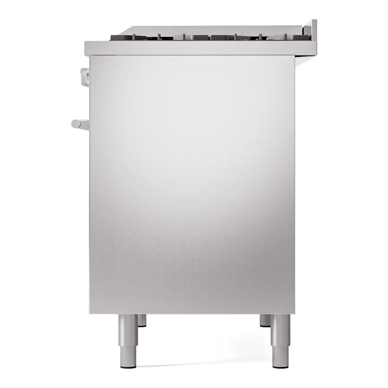 ILVE Professional Plus II 40" Dual Fuel Freestanding Range in Stainless Steel with Satin Trim, UPD40FWMPSS