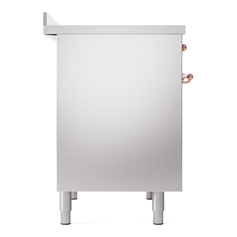 ILVE Nostalgie II 40" Induction Freestanding Range in Stainless Steel with Copper Trim, UPDI406NMPSSP