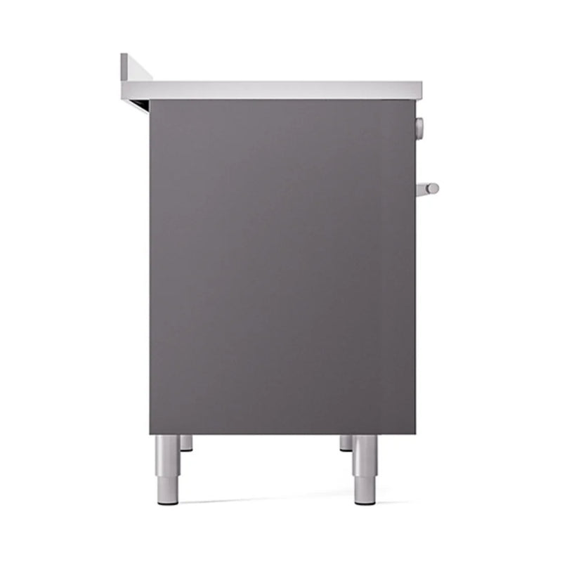 ILVE Professional Plus II 40" Induction Freestanding Range in Graphite Matte with Stainless Steel Trim, UPDI406QMPMG