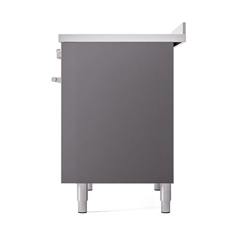 ILVE Professional Plus II 40" Induction Freestanding Range in Graphite Matte with Stainless Steel Trim, UPDI406QMPMG