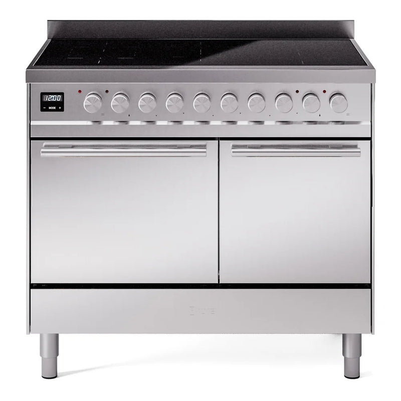 ILVE Professional Plus II 40" Induction Freestanding Range in Stainless Steel with Stainless Steel Trim, UPDI406QMPSS