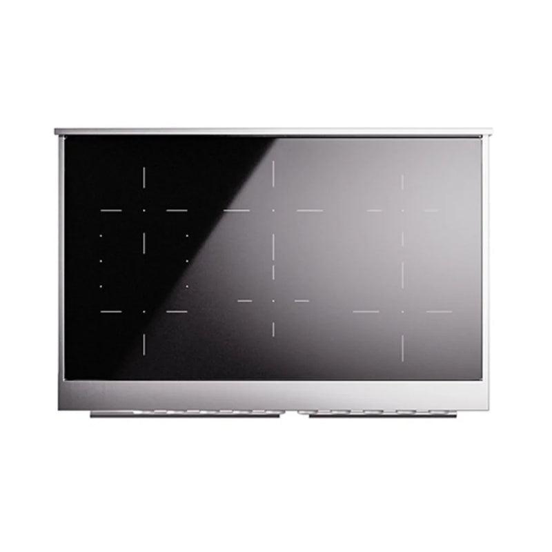 ILVE Professional Plus II 40" Induction Freestanding Range in White with Stainless Steel Trim, UPDI406QMPWH