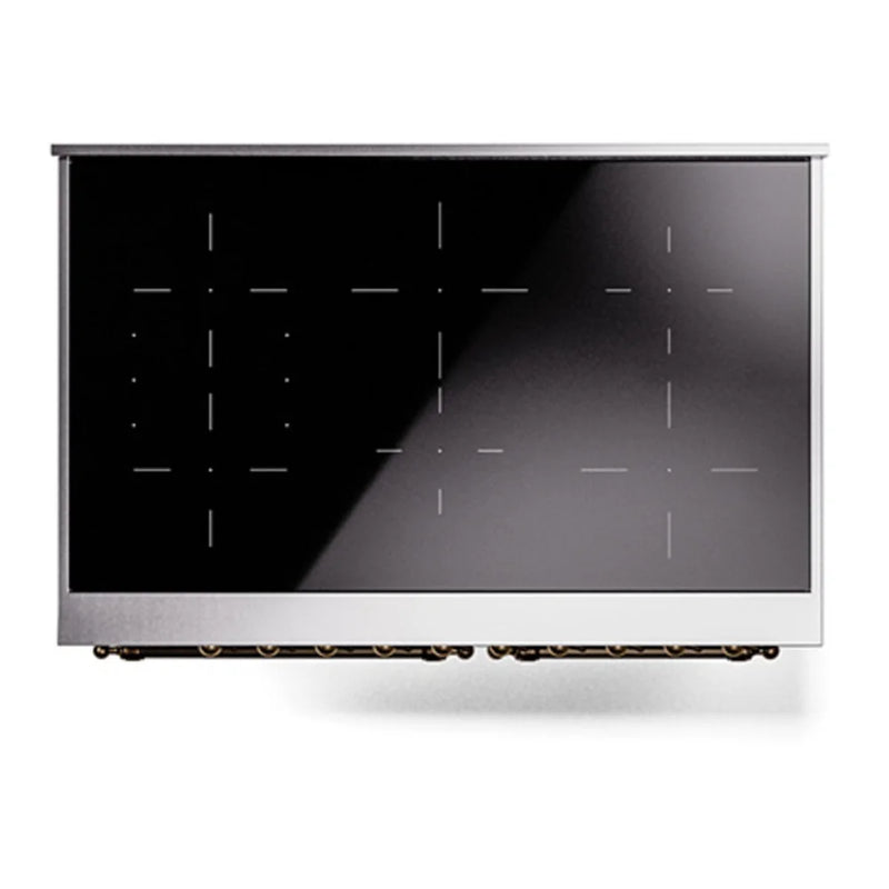 ILVE Nostalgie II 40" Induction Freestanding Range in RAL Color with Burnished Trim, UPDI406QNMPRAB