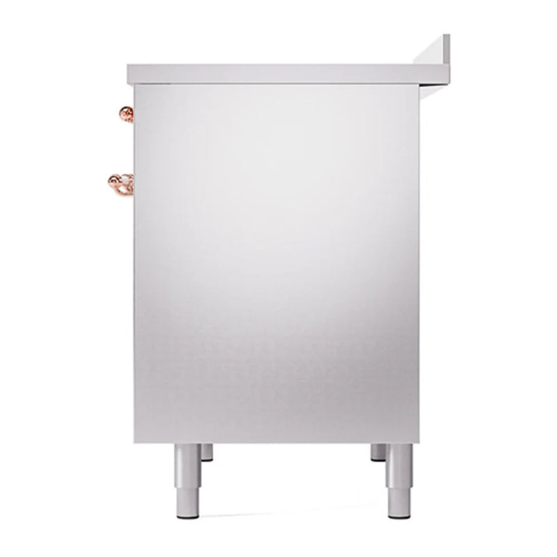 ILVE Nostalgie II 40" Induction Freestanding Range in Stainless Steel with Copper Trim, UPDI406QNMPSSP
