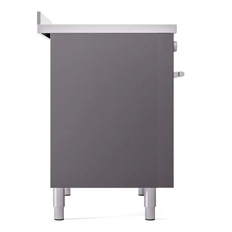 ILVE Professional Plus II 40" Induction Freestanding Range in Graphite Matte with Stainless Steel Trim, UPDI406WMPMG