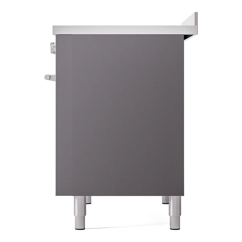ILVE Professional Plus II 40" Induction Freestanding Range in Graphite Matte with Stainless Steel Trim, UPDI406WMPMG