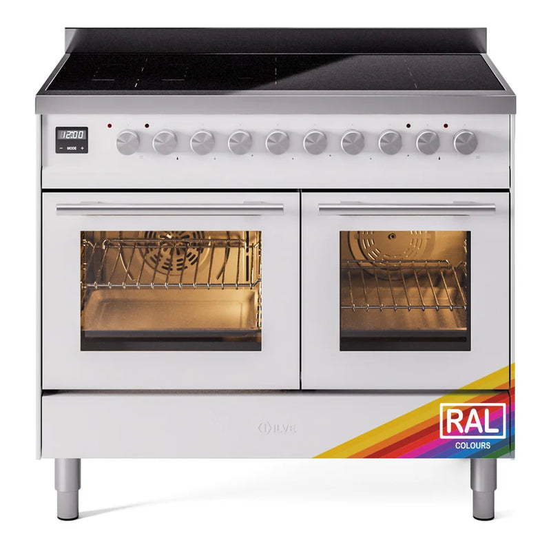 ILVE Professional Plus II 40" Induction Freestanding Range in RAL Color with Stainless Steel Trim, UPDI406WMPRA