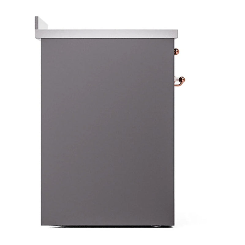 ILVE Nostalgie II 30" Induction Freestanding Range in Graphite Matte with Copper Trim, UPI304NMPMGP