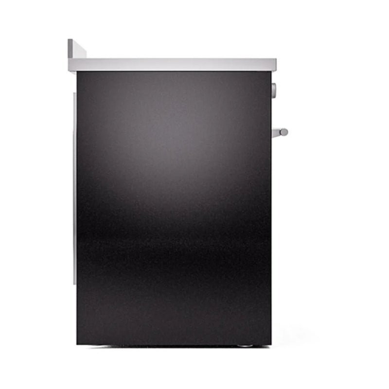ILVE Professional Plus II 30" Induction Freestanding Range in Glossy Black with Stainless Steel Trim, UPI304QMPBK