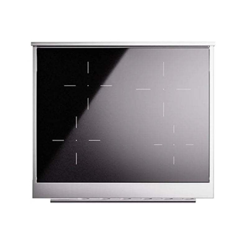 ILVE Professional Plus II 30" Induction Freestanding Range in White with Stainless Steel Trim, UPI304QMPWH