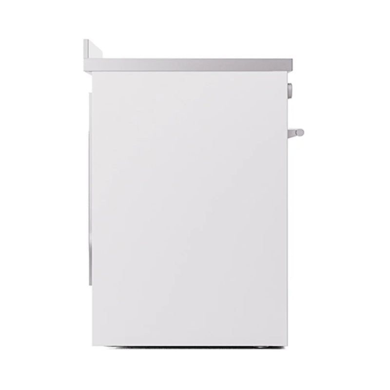 ILVE Professional Plus II 30" Induction Freestanding Range in White with Stainless Steel Trim, UPI304QMPWH