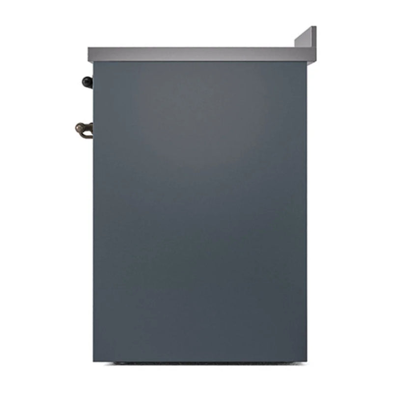 ILVE Nostalgie II 30" Induction Freestanding Range in Blue Grey with Burnished Trim, UPI304QNMPBGB