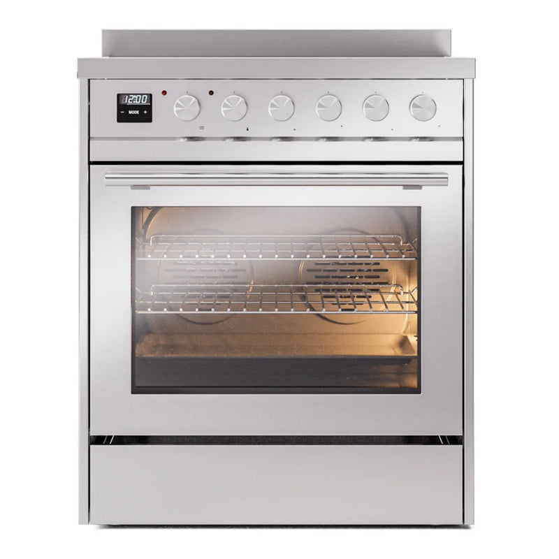 ILVE Professional Plus II 30" Induction Freestanding Range in Stainless Steel with Stainless Steel Trim, UPI304WMPSS