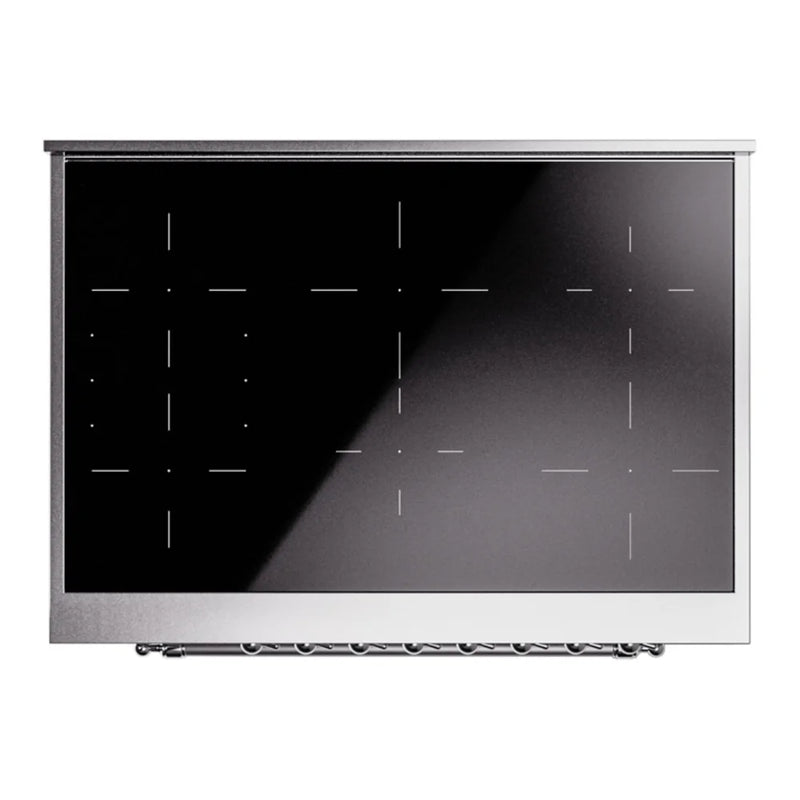 ILVE Nostalgie II 36" Induction Freestanding Range in Stainless Steel with Chrome Trim, UPI366NMPSSC