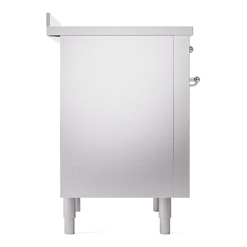 ILVE Nostalgie II 36" Induction Freestanding Range in Stainless Steel with Chrome Trim, UPI366NMPSSC