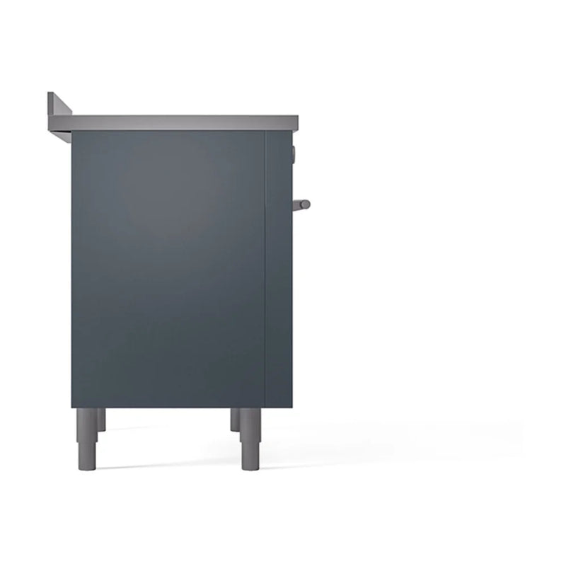 ILVE Professional Plus II 36" Induction Freestanding Range in Blue Grey with Stainless Steel Trim, UPI366QMPBG