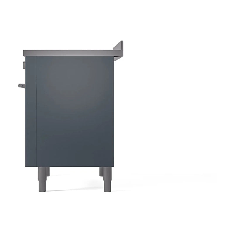 ILVE Professional Plus II 36" Induction Freestanding Range in Blue Grey with Stainless Steel Trim, UPI366QMPBG