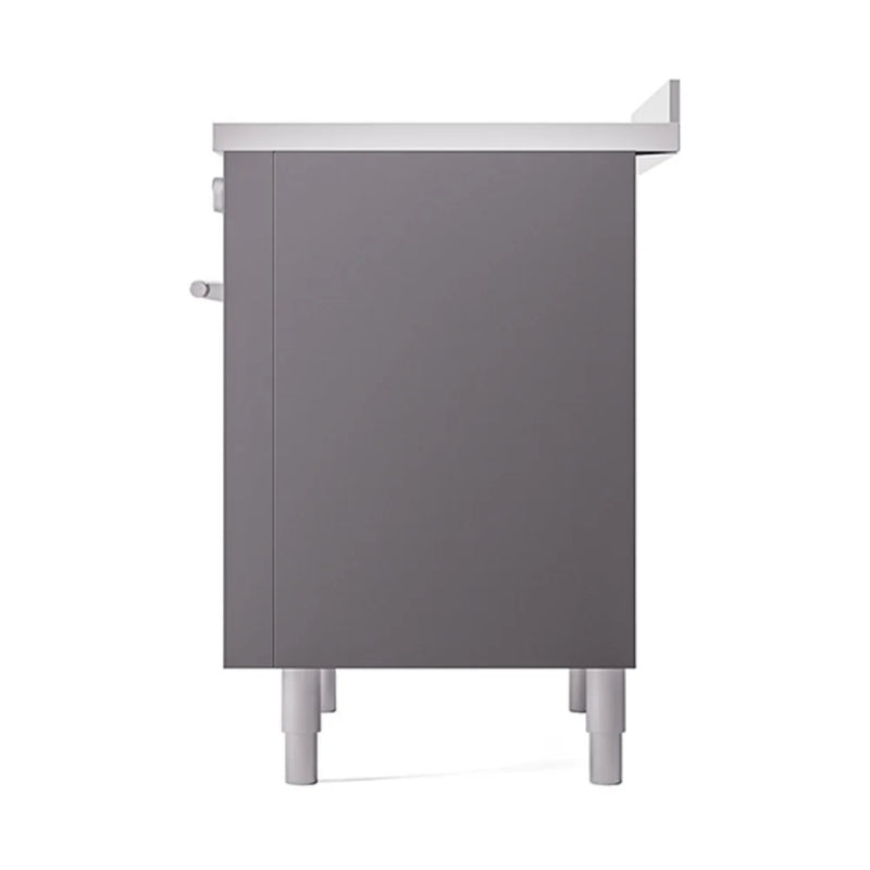 ILVE Professional Plus II 36" Induction Freestanding Range in Graphite Matte with Stainless Steel Trim, UPI366QMPMG