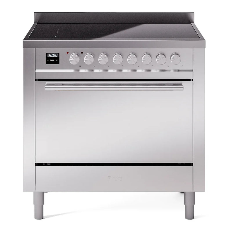 ILVE Professional Plus II 36" Induction Freestanding Range in Stainless Steel with Stainless Steel Trim, UPI366QMPSS