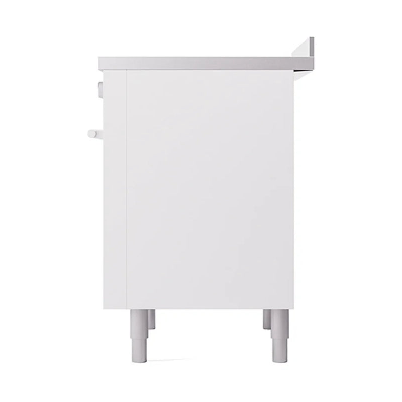 ILVE Professional Plus II 36" Induction Freestanding Range in White with Stainless Steel Trim, UPI366QMPWH