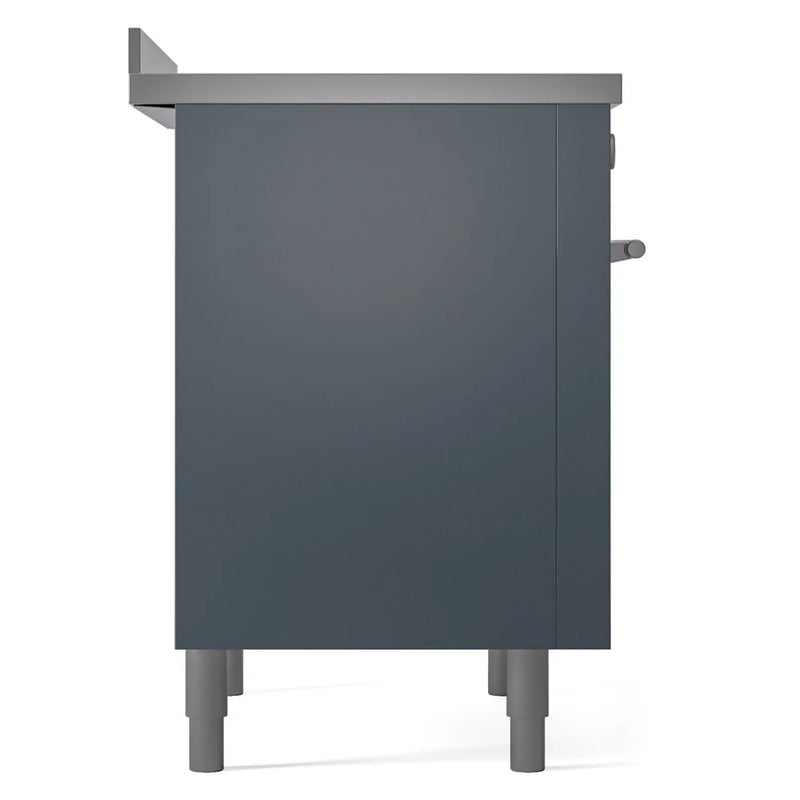 ILVE Professional Plus II 36" Induction Freestanding Range in Blue Grey with Stainless Steel Trim, UPI366WMPBG