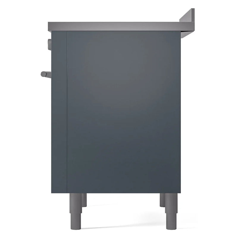 ILVE Professional Plus II 36" Induction Freestanding Range in Blue Grey with Stainless Steel Trim, UPI366WMPBG