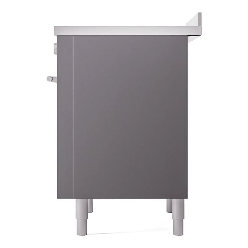 ILVE Professional Plus II 36" Induction Freestanding Range in Graphite Matte with Stainless Steel Trim, UPI366WMPMG