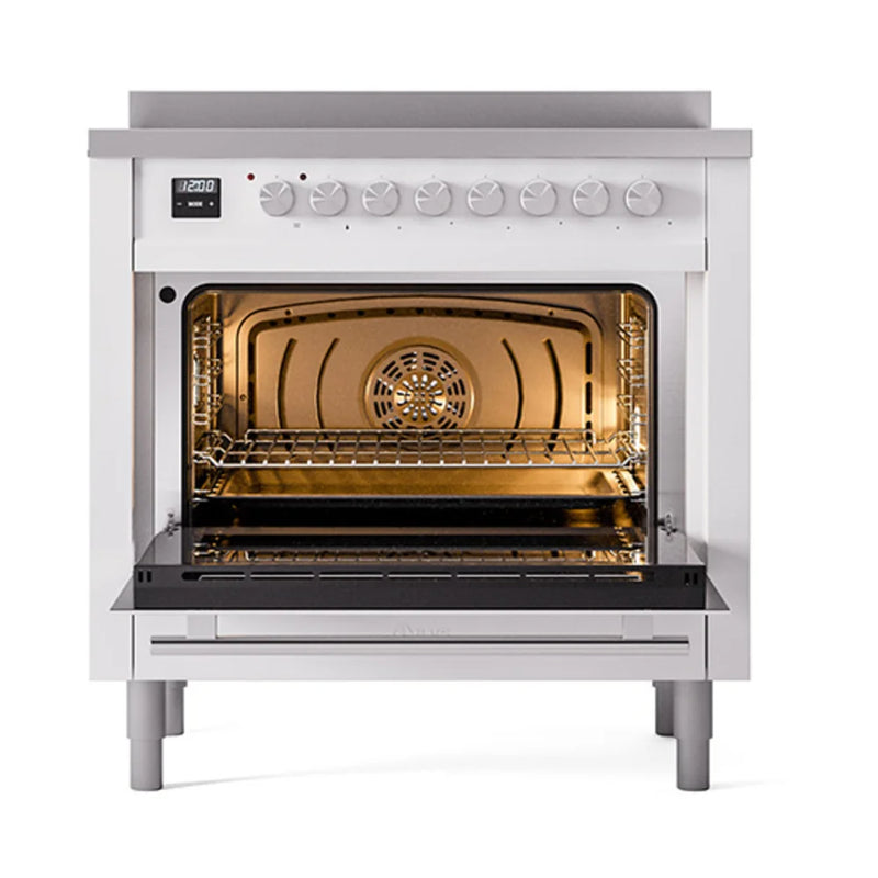 ILVE Professional Plus II 36" Induction Freestanding Range in RAL Color with Stainless Steel Trim, UPI366WMPRA