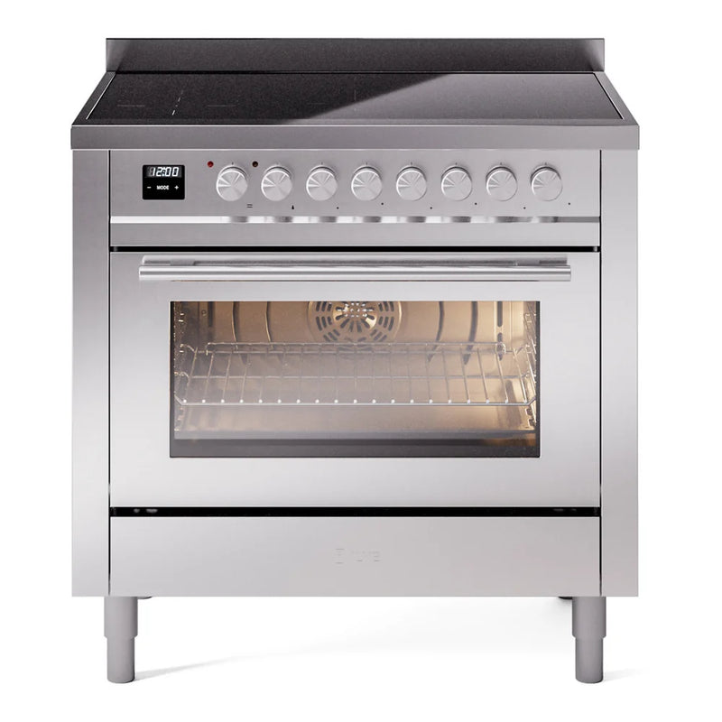 ILVE Professional Plus II 36" Induction Freestanding Range in Stainless Steel with Stainless Steel Trim, UPI366WMPSS