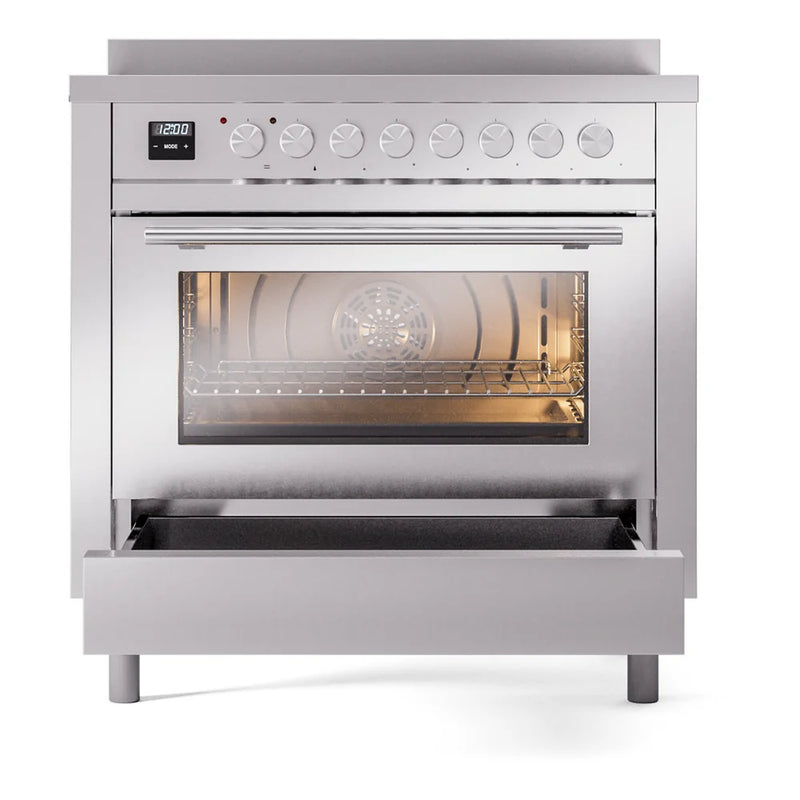 ILVE Professional Plus II 36" Induction Freestanding Range in Stainless Steel with Stainless Steel Trim, UPI366WMPSS