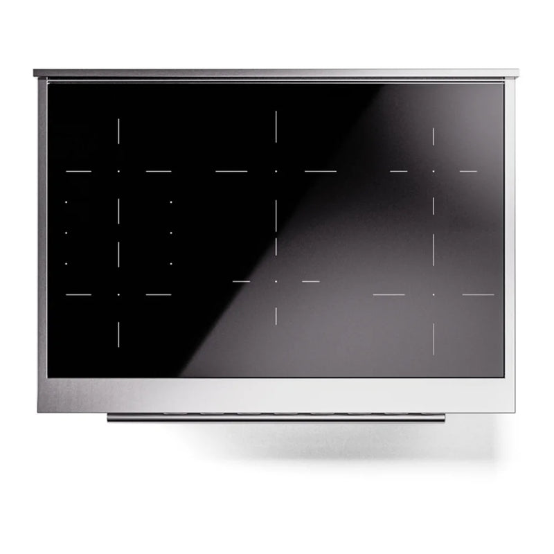 ILVE Professional Plus II 36" Induction Freestanding Range in White with Stainless Steel Trim, UPI366WMPWH