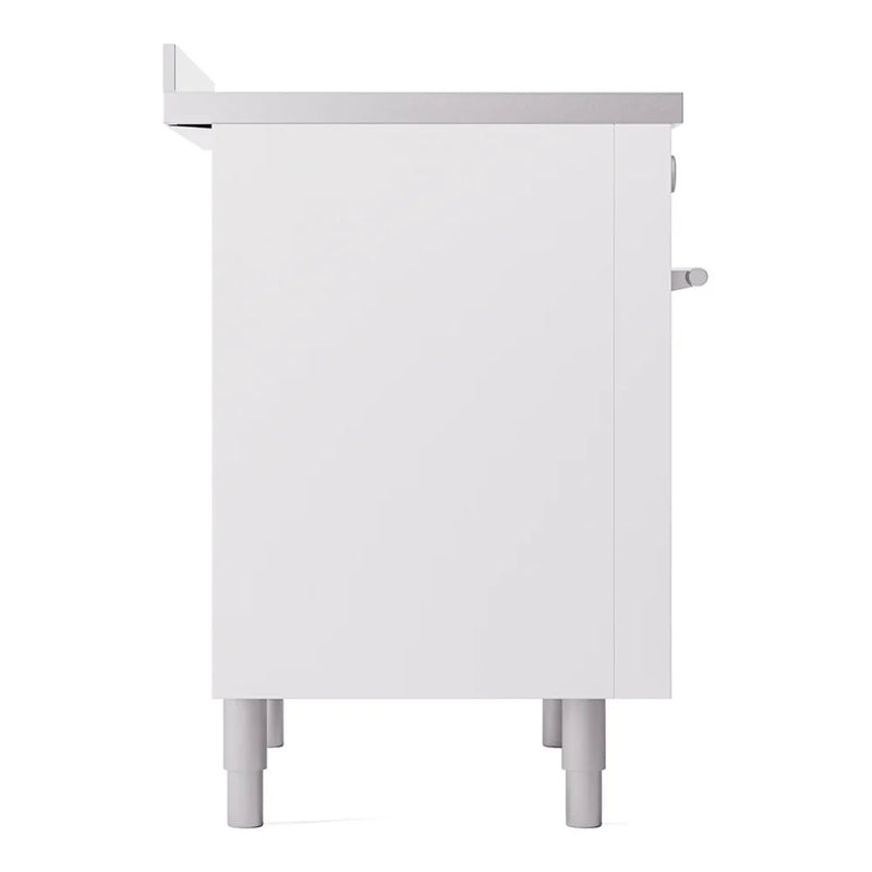 ILVE Professional Plus II 36" Induction Freestanding Range in White with Stainless Steel Trim, UPI366WMPWH