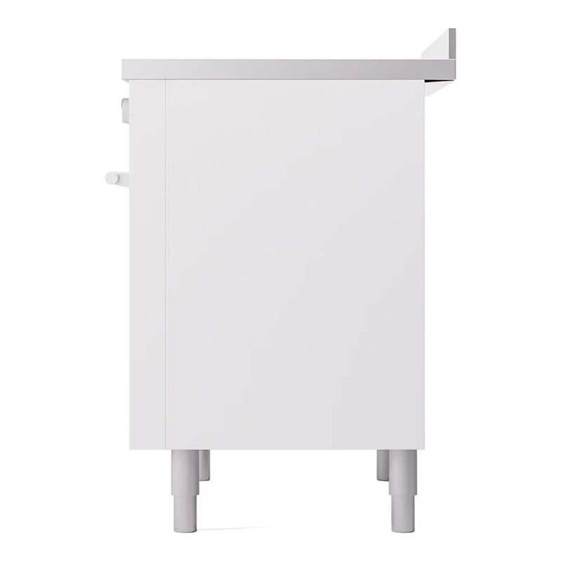 ILVE Professional Plus II 36" Induction Freestanding Range in White with Stainless Steel Trim, UPI366WMPWH