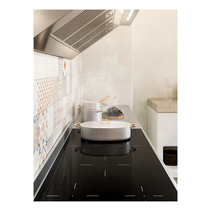 ILVE Professional Plus II 48" Induction Freestanding Range in White with Stainless Steel Trim, UPI486WMPWH