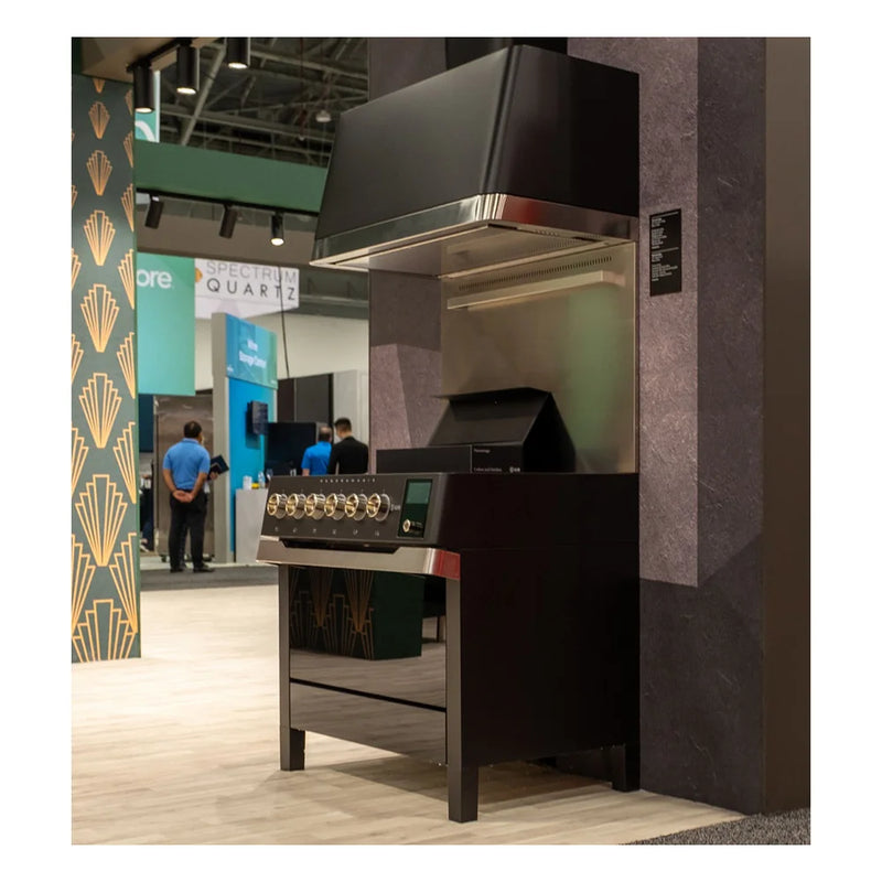 ILVE Panoramagic 36" Induction Freestanding Range in Matte Black with Satin Trim, UPMI09S3MK