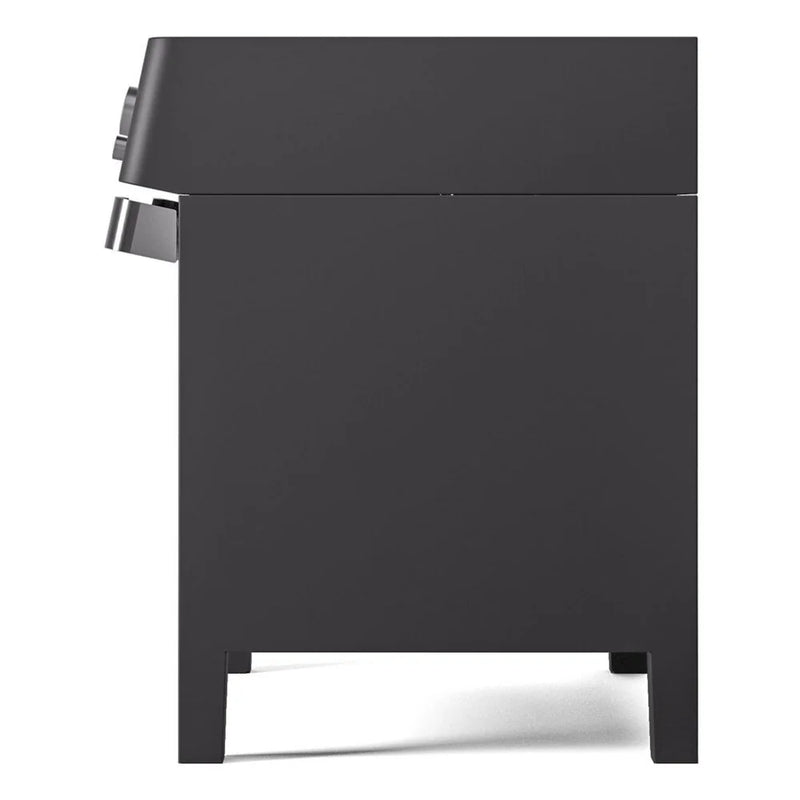 ILVE Panoramagic 36" Induction Freestanding Range in Matte Black with Satin Trim, UPMI09S3MK