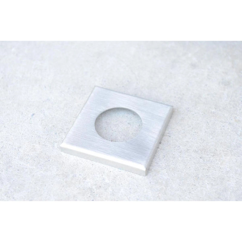 Kokomo Grills Outdoor Kitchen Stainless Steel Tile Umbrella Sleeve Trim Kit 3x3 inch with 1 5/8 inch umbrella opening in brushed finish