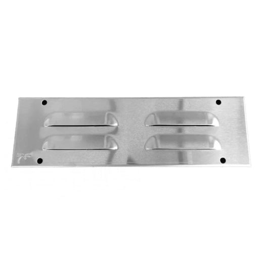 Kokomo Grills Stainless Steel Outdoor Kitchen Vent KO-IDVT with 2x6 inch stainless steel vent and pre-drilled mounting holes for gas safety.