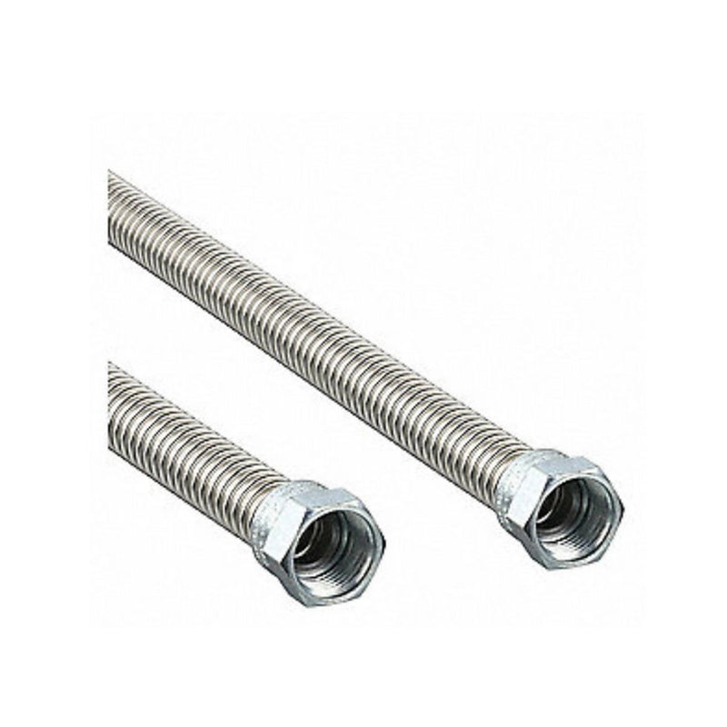 Kokomo Grills 22 Inch Long Stainless Steel Flex Lines with 3/8" flare fittings for durable, corrosion-resistant gas hookup.