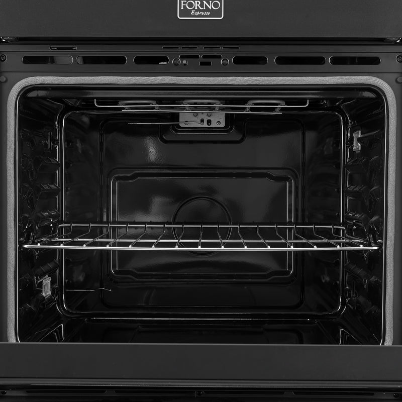 Forno Vomero 30" Double Wall Oven Electric in Black, 10 cu. ft. Total Capacity, True Convection, 6 Cooking Modes, FBOEL1324-30BLK