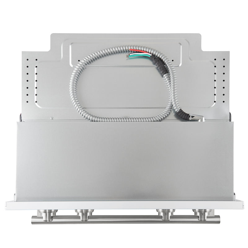 Forno Vomero 30-Inch Double Wall Oven, White, 10 cu.ft Total Capacity, 7100W Convection, Mechanical Controls, Manuel Steam Clean