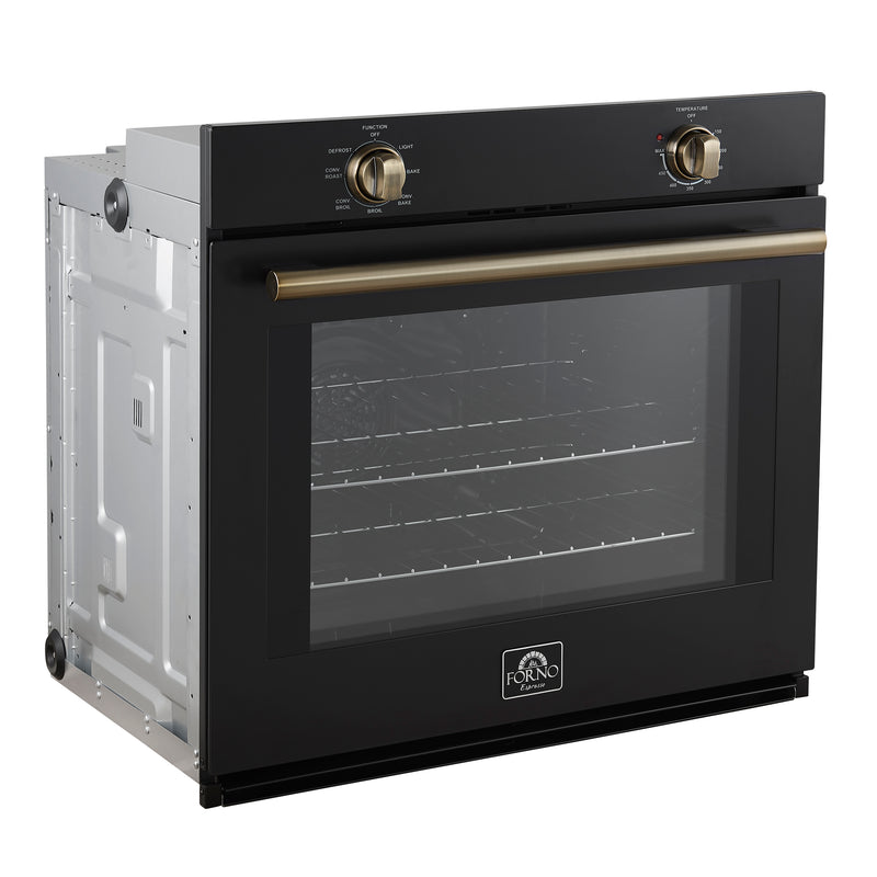 Forno Vomero 30" Built-In Electric Wall Oven in Black, 5 cu.ft. Capacity, 6 Cooking Modes, True Convection, FBOEL1370-30BLK