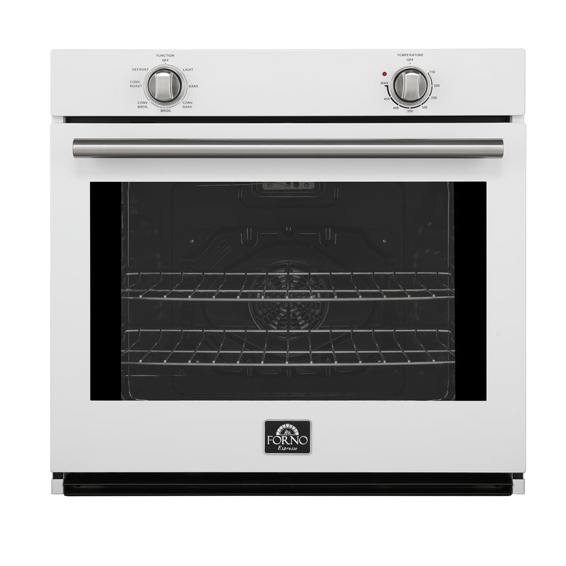 Forno Vomero 30" Built-In Electric Wall Oven in White, 5 cu.ft. Capacity, 6 Cooking Modes, Convection Fan, FBOEL1370-30WHT