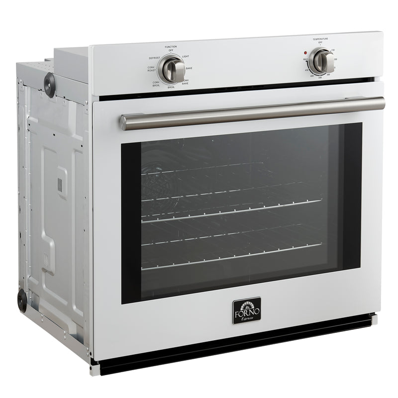 Forno Vomero 30" Built-In Electric Wall Oven in White, 5 cu.ft. Capacity, 6 Cooking Modes, Convection Fan, FBOEL1370-30WHT
